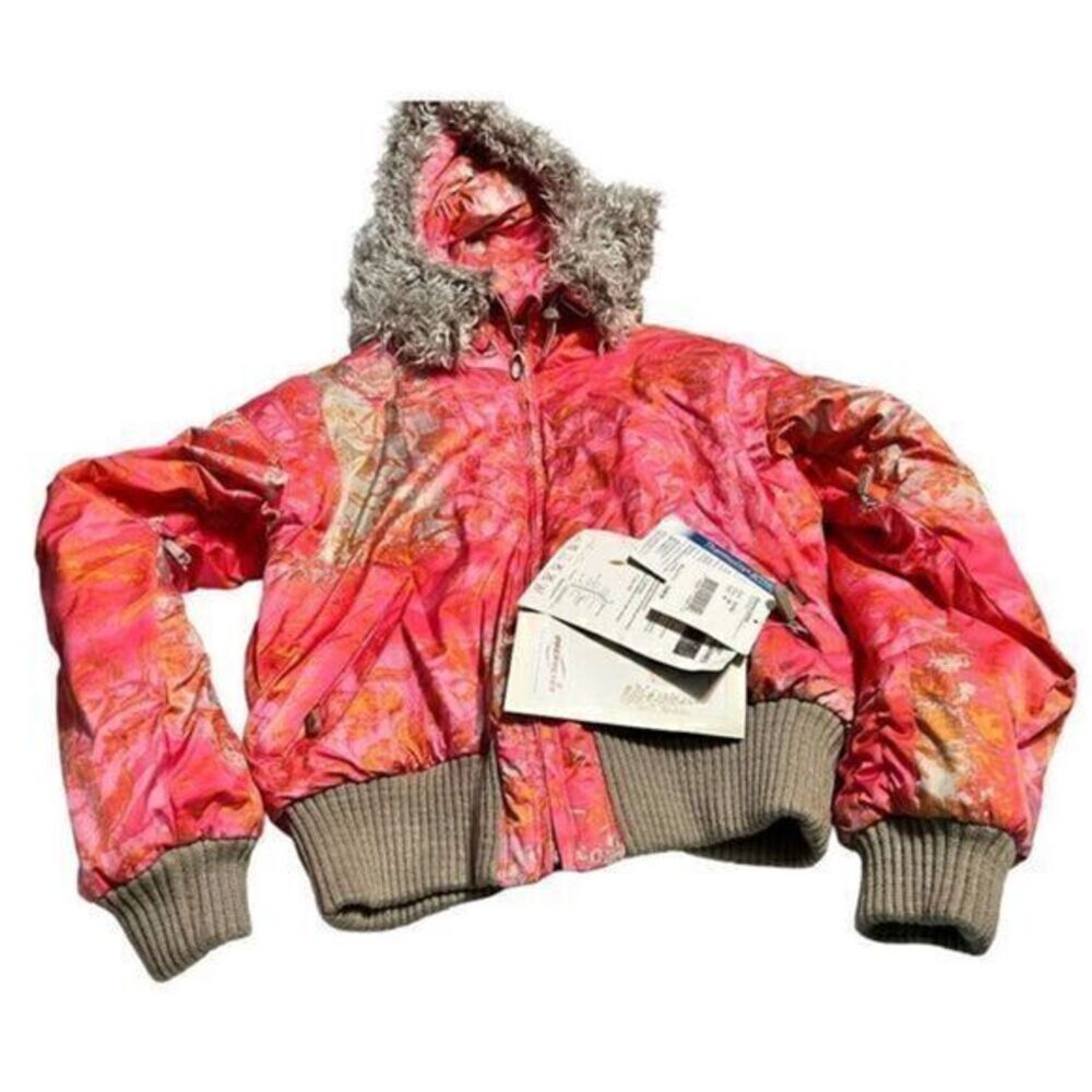 Obermeyer Pink Ski Jacket with Fur Trim and Hood